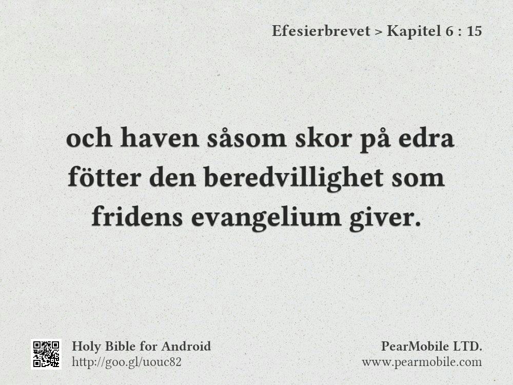 Efesierbrevet, Kapitel 6:15